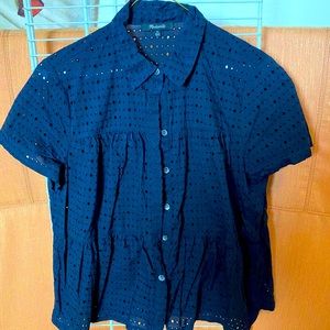 Madewell women’s top button up shirt